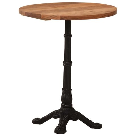 STOLIK BISTRO OKRĄGŁY Ø60X76CM LITE DREWNO AKACJOWE