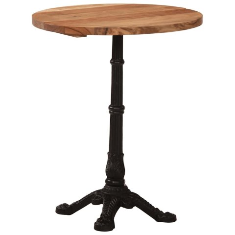 STOLIK BISTRO OKRĄGŁY Ø60X76CM LITE DREWNO AKACJOWE