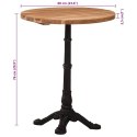 STOLIK BISTRO OKRĄGŁY Ø60X76CM LITE DREWNO AKACJOWE