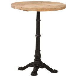 STOLIK BISTRO OKRĄGŁY Ø60X76CM SUROWE DREWNO MANGO
