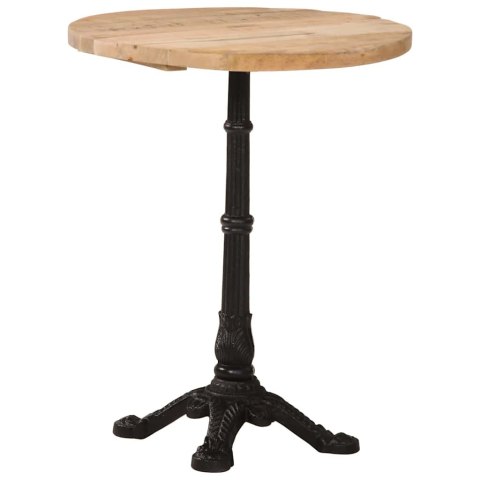STOLIK BISTRO OKRĄGŁY Ø60X76CM SUROWE DREWNO MANGO