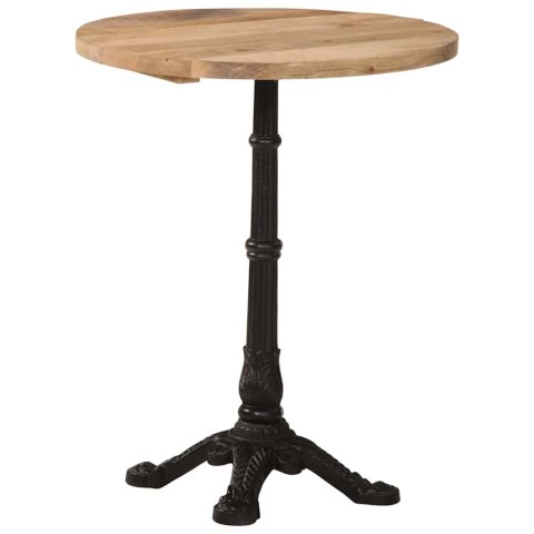 STOLIK BISTRO OKRĄGŁY Ø60X76CM SUROWE DREWNO MANGO