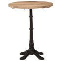 STOLIK BISTRO OKRĄGŁY Ø60X76CM SUROWE DREWNO MANGO