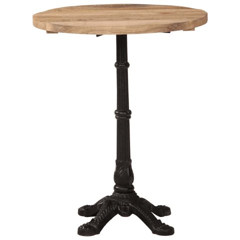 STOLIK BISTRO OKRĄGŁY Ø60X76CM SUROWE DREWNO MANGO