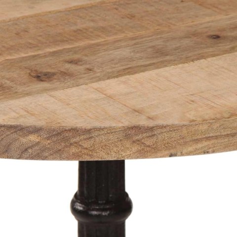 STOLIK BISTRO OKRĄGŁY Ø60X76CM SUROWE DREWNO MANGO