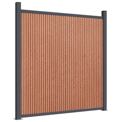 PANEL OGRODZENIOWY BRĄZOWY WPC 21X2X170CM