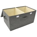 VidaXL Pojemniki, 2 szt., tkanina, 50x30x25 cm, antracytowe
