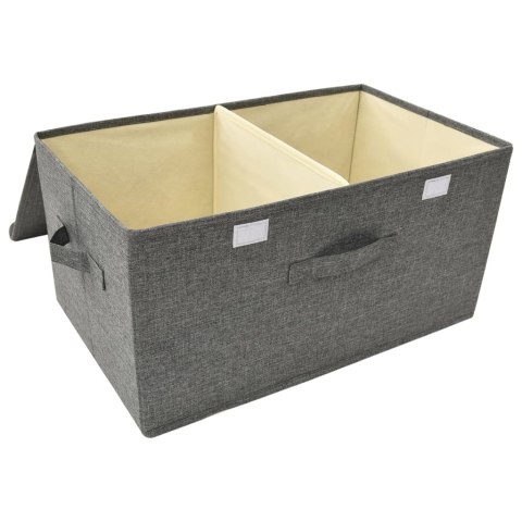 VidaXL Pojemniki, 2 szt., tkanina, 50x30x25 cm, antracytowe