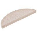 VidaXL Maty na schody 20 szt. 56x17x3 cm Taupe Półokrągłe