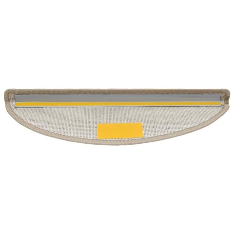 VidaXL Maty na schody 20 szt. 56x17x3 cm Taupe Półokrągłe