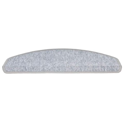 VidaXL Maty na schody 20 szt. 65x24x4 cm Jasnoszare Półokrągłe Duże
