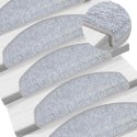 VidaXL Maty na schody 20 szt. 65x24x4 cm Jasnoszare Półokrągłe Duże