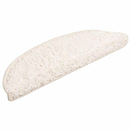VidaXL Maty na schody 30 szt. 56x17x3 cm Białe półokrągłe