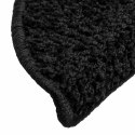 VidaXL Maty na schody 30 szt. 56x17x3 cm Czarne półokrągłe