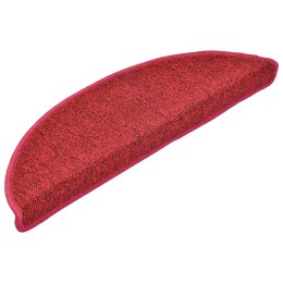 VidaXL Maty na schody 30 szt. 56x17x3 cm Czerwone Półokrągłe