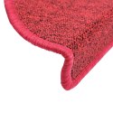 VidaXL Maty na schody 30 szt. 56x17x3 cm Czerwone Półokrągłe