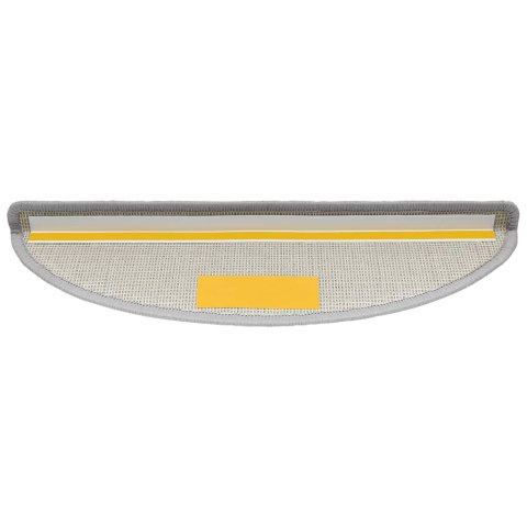 VidaXL Maty na schody 30 szt. 56x17x3 cm Jasnoszare półokrągłe