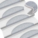 VidaXL Maty na schody 30 szt. 56x17x3 cm Jasnoszare półokrągłe