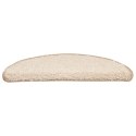 VidaXL Maty na schody 30 szt. 56x17x3 cm Kremowe półokrągłe