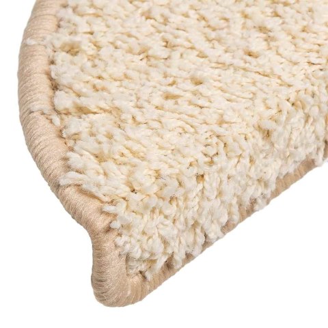 VidaXL Maty na schody 30 szt. 56x17x3 cm Kremowe półokrągłe