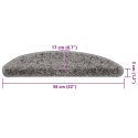 VidaXL Maty na schody 30 szt. 56x17x3 cm Szare półokrągłe