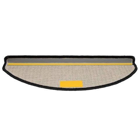 VidaXL Maty na schody 30 szt. 65x21x4 cm Czarne półokrągłe duże