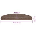VidaXL Maty na schody 30 szt. 65x24x4 cm Brąz kawowy Półokrągły Duży