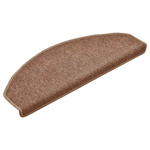 VidaXL Maty na schody 30 szt. 65x24x4 cm Brązowe półokrągłe duże