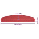 VidaXL Maty na schody 30 szt. 65x24x4 cm Czerwone Półokrągłe Duże