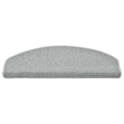 VidaXL Maty na schody 30 szt. 65x24x4 cm Jasnoszare Półokrągłe Duże
