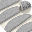 VidaXL Maty na schody 30 szt. 65x24x4 cm Jasnoszare Półokrągłe Duże