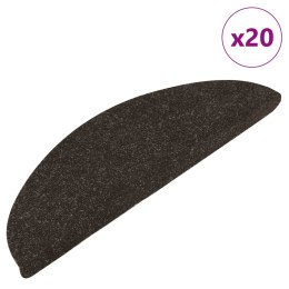 VidaXL Maty na schody samoprzylepne 20 szt. Antracyt 56x17x3 cm