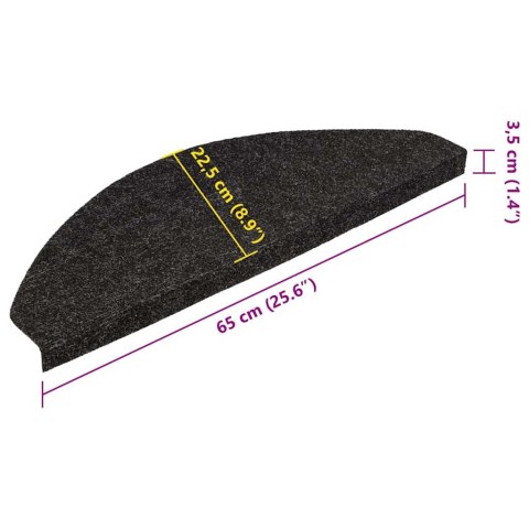 VidaXL Maty na schody samoprzylepne 20 szt. Antracyt 65x22,5x3,5 cm
