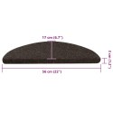VidaXL Maty na schody samoprzylepne 30 szt. Antracyt 56x17x3 cm