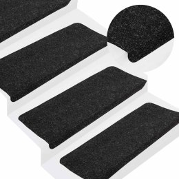 VidaXL Maty na schody samoprzylepne 30 szt. Antracyt 65x24,5x3,5 cm
