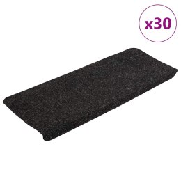 VidaXL Maty na schody samoprzylepne 30 szt. Antracyt 65x24,5x3,5 cm
