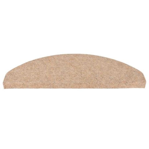 VidaXL Maty na schody samoprzylepne 30 szt. Beżowe 65x22,5x3,5 cm