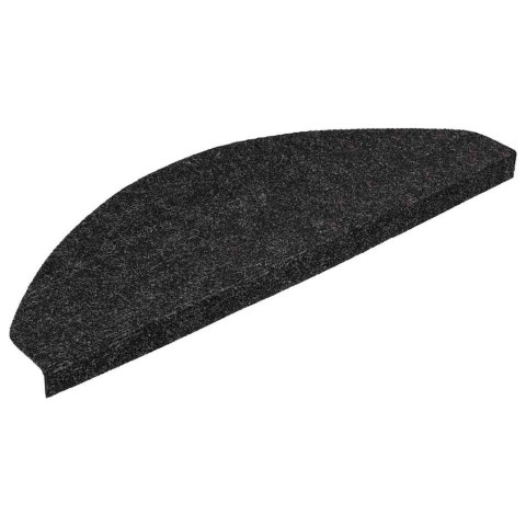 VidaXL Maty na schody samoprzylepne 30 szt. Czarne 56x17x3 cm