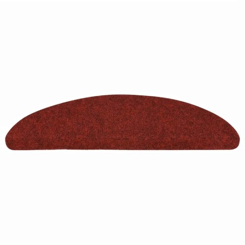 VidaXL Maty na schody samoprzylepne 30 szt. Czerwone 56x17x3 cm