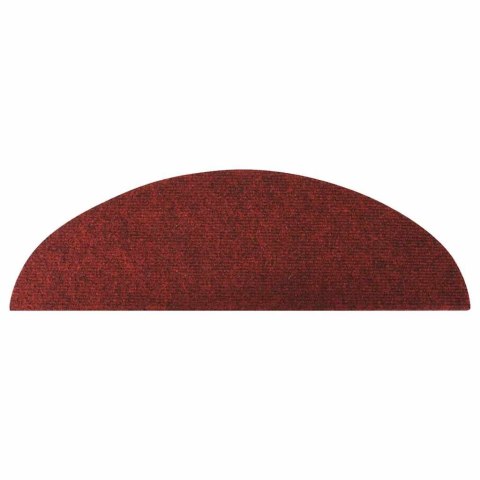 VidaXL Maty na schody samoprzylepne 30 szt. Czerwone 56x17x3 cm