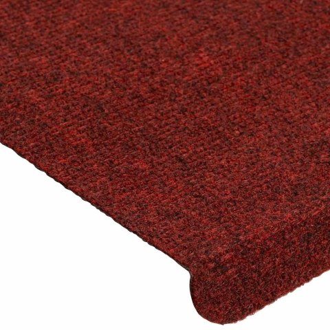 VidaXL Maty na schody samoprzylepne 30 szt. Czerwone 65x22,5x3,5 cm