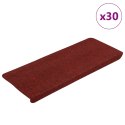VidaXL Maty na schody samoprzylepne 30 szt. Czerwone 65x24,5x3,5 cm