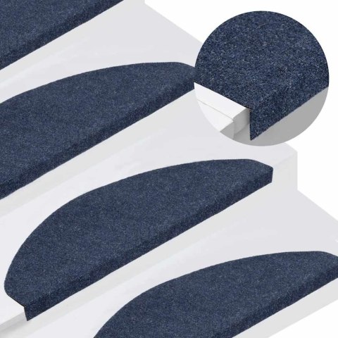 VidaXL Maty na schody samoprzylepne 30 szt. Niebieskie 65x22,5x3,5 cm
