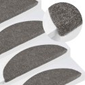 VidaXL Maty na schody samoprzylepne 30 szt. Szare 56x17x3 cm