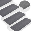 VidaXL Maty na schody samoprzylepne 30 szt. Szare 65x24,5x3,5 cm
