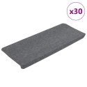 VidaXL Maty na schody samoprzylepne 30 szt. Szare 65x24,5x3,5 cm