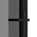 VidaXL Drzwi wewnętrzne, 102,5x201,5 cm, czarne, szkło ESG i aluminium