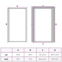 VidaXL Drzwi wewnętrzne, 102,5x201,5 cm, czarne, szkło ESG i aluminium