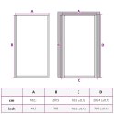 VidaXL Drzwi wewnętrzne, 102,5x201,5 cm, czarne, szkło i aluminium