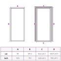 VidaXL Drzwi wewnętrzne, 83x201,5 cm, czarne, szkło ESG i aluminium